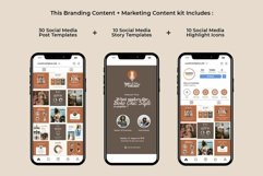 Boho Chic Maroon Instagram Templates| CANVA-PS-AI Product Image 3