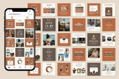 Boho Chic Maroon Instagram Templates| CANVA-PS-AI Product Image 4