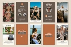 Boho Chic Maroon Instagram Templates| CANVA-PS-AI Product Image 5