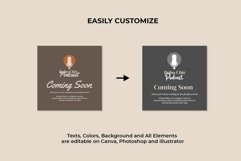 Boho Chic Maroon Instagram Templates| CANVA-PS-AI Product Image 6