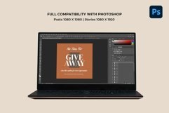 Boho Chic Maroon Instagram Templates| CANVA-PS-AI Product Image 8