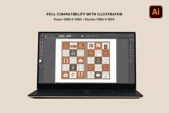 Boho Chic Maroon Instagram Templates| CANVA-PS-AI Product Image 9