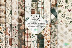 Boho Christmas Seamless Paper Bundle Product Image 1