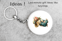 Boho Hamster Clipart Cute Floral Animal PNG Product Image 5
