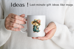 Boho Hamster Clipart Cute Floral Animal PNG Product Image 2