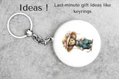 Boho Monkey Clipart Watercolor Baby Animal PNG Product Image 5
