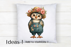 Boho Owl Clipart Cute Woodland Bird PNG for Nursery Decor Product Image 4