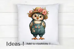 Boho Owl Clipart Cute Woodland Bird PNG for Nursery Decor Product Image 4