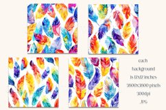 Boho Feathers Patterns, Boho Feathers 12x12 Backgrounds, s10 Product Image 2