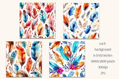 Boho Feathers Patterns, Boho Feathers 12x12 Backgrounds, s13 Product Image 2