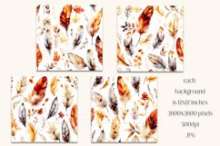 Boho Feathers Patterns, Boho Feathers 12x12 Backgrounds, s15 Product Image 2