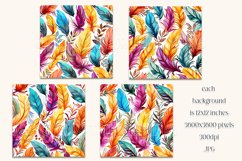 Boho Feathers Patterns, Boho Feathers 12x12 Backgrounds, s20 Product Image 2
