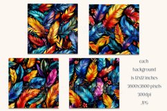 Boho Feathers Patterns, Boho Feathers 12x12 Backgrounds, s26 Product Image 2