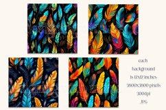 Boho Feathers Patterns, Boho Feathers 12x12 Backgrounds, s3 Product Image 2