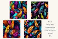 Boho Feathers Patterns, Boho Feathers 12x12 Backgrounds, s4 Product Image 2