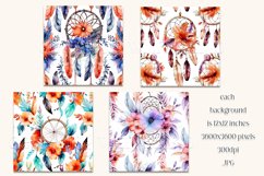 Boho Dreamcatchers Patterns, Boho Style 12x12 Backgrounds, 1 Product Image 2