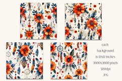 Boho Dreamcatchers Patterns, Boho Style 12x12 Backgrounds 10 Product Image 2