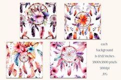 Boho Dreamcatchers Patterns, Boho Style 12x12 Backgrounds, 2 Product Image 2