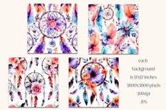 Boho Dreamcatchers Patterns, Boho Style 12x12 Backgrounds, 3 Product Image 2