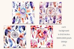 Boho Dreamcatchers Patterns, Boho Style 12x12 Backgrounds, 4 Product Image 2