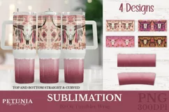 Boho Western Tumbler Wrap Designs Being used as popular Sublimation 40 Oz Tumblers