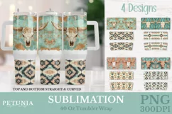 Boho Western Tumbler Wrap Designs Being used as popular Sublimation 40 Oz Tumblers