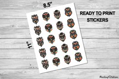 Cow Sticker Sheets | Western Boho Printable PNG Clipart Product Image 2