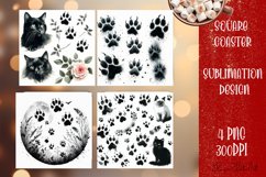 Funny Christmas cat Coaster Design | animal Square Product Image 1