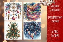 Happy Christmas Coaster Design | boho Square Product Image 1