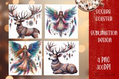 Happy Christmas Coaster Design | boho Square Product Image 1