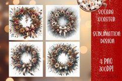 Happy Christmas Coaster Design | boho Square Product Image 1
