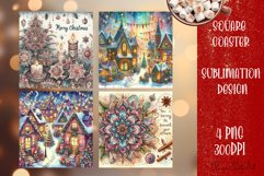 Happy Christmas Coaster Design | boho Square Product Image 1