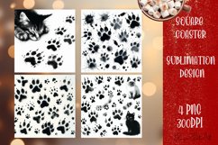 Funny Christmas cat Coaster Design | animal Square Product Image 1