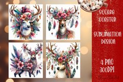 Happy Christmas Coaster Design | boho Square Product Image 1