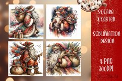 Happy Christmas Coaster Design | boho Square Product Image 1