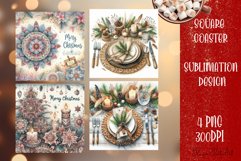 Happy Christmas Coaster Design | boho Square Product Image 1
