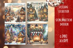Happy Christmas Coaster Design | boho Square Product Image 1