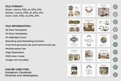 Boho Decor Green Instagram Templates| CANVA-PS-AI Product Image 2