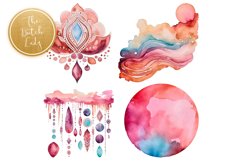 Boho Esoteric Watercolor Clipart Set - 25 .PNG Files Product Image 3