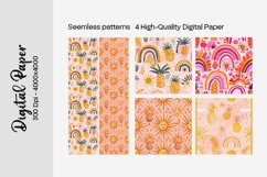 Summer Boho digital paper Seamless backgrounds Product Image 1