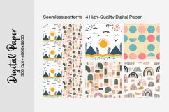 Summer Boho digital paper Seamless backgrounds Product Image 2