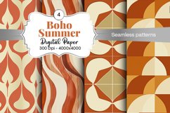 Summer Boho digital paper Seamless backgrounds Product Image 1