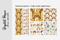 Summer Boho digital paper Seamless backgrounds Product Image 1