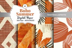 Summer Boho digital paper Seamless backgrounds Product Image 1