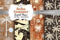 Summer Boho digital paper Seamless backgrounds Product Image 2