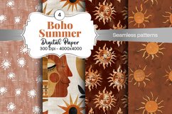 Summer Boho digital paper Seamless backgrounds Product Image 2