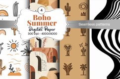 Summer Boho digital paper Seamless backgrounds Product Image 2