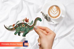 Boho Dinosaur Sticker, Trendy Dinosaur Decal, Animal Sticker Product Image 1
