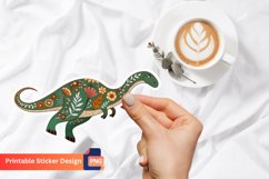 Boho Dinosaur Sticker, Trendy Dinosaur Decal, Animal Sticker Product Image 1