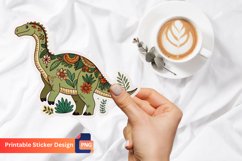 Boho Dinosaur Sticker, Trendy Dinosaur Decal, Animal Sticker Product Image 1
